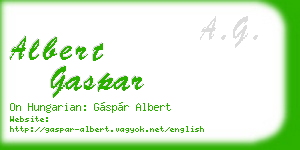 albert gaspar business card