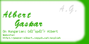 albert gaspar business card